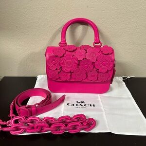 Authentic Coach Rouge Top Handle bag with Tea Rose Dragonfruit crossbody